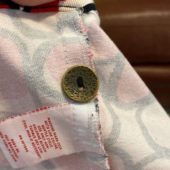 Ruby Road Denim Jacket Red, Black, White and Tan Print Size 18W - Picture 9 of 10